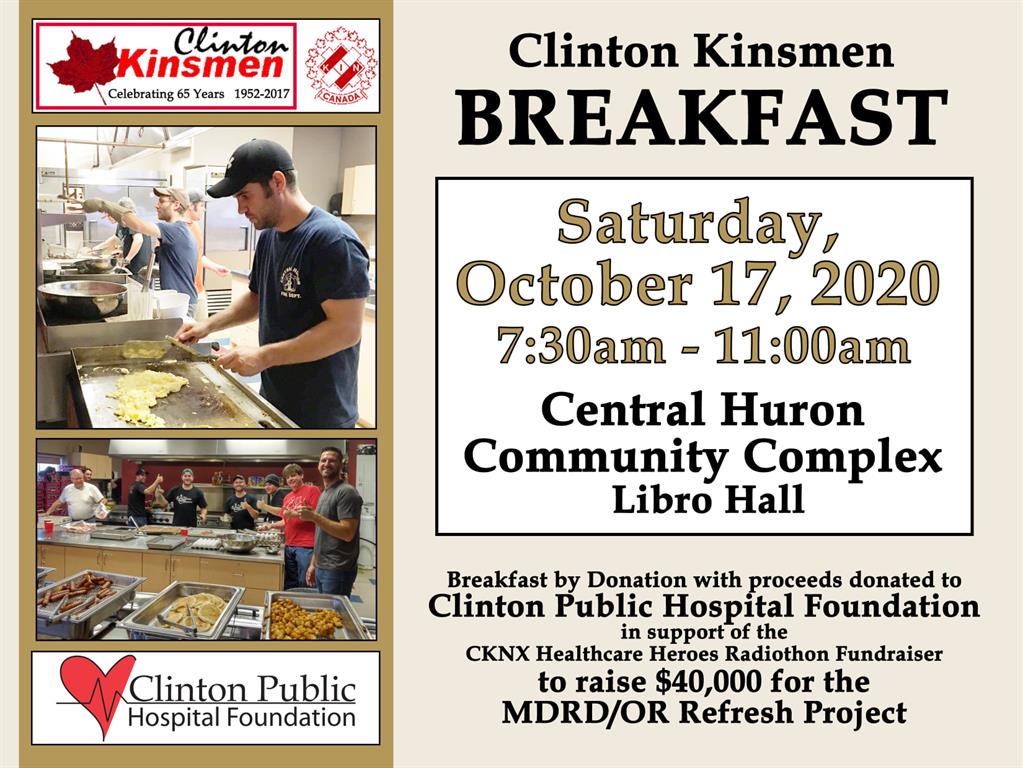 Clinton Kinsmen Breakfast October 17